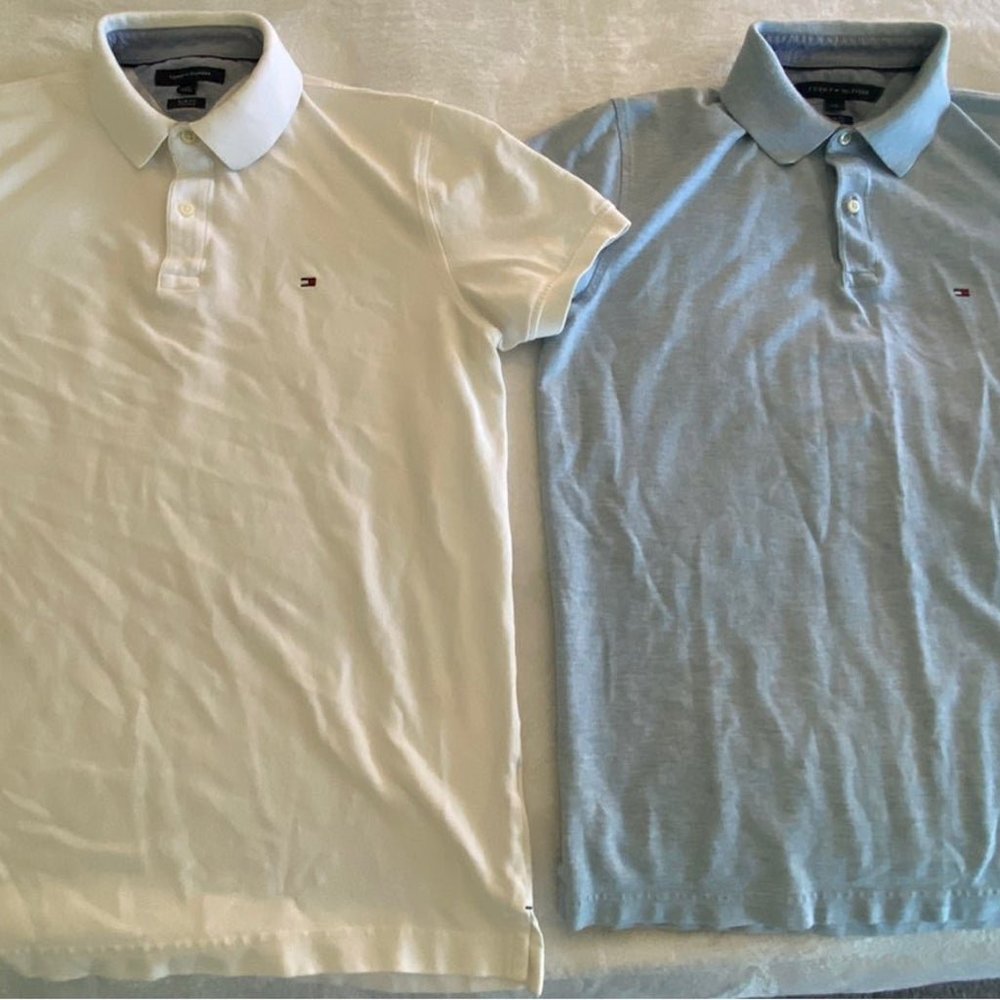2 Tommy Hilfiger Polo Shirts - Large